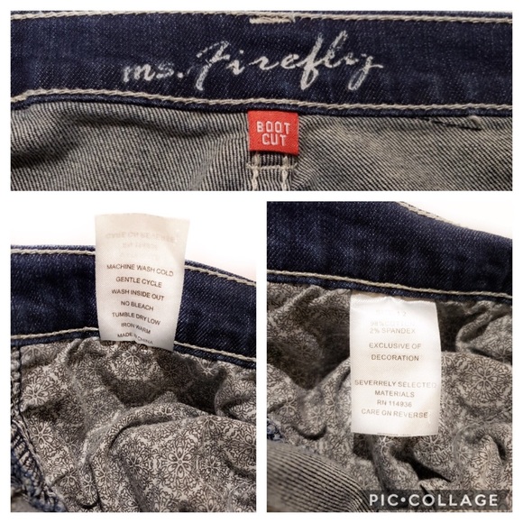 🌲3/$20 Ms. Firefly Low Waist Bootcut Flare Blue Jeans 12 - Picture 3 of 7